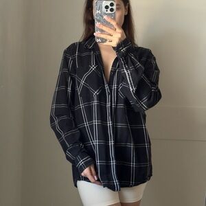 Black and White Checkered Men's Shirt